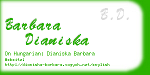 barbara dianiska business card